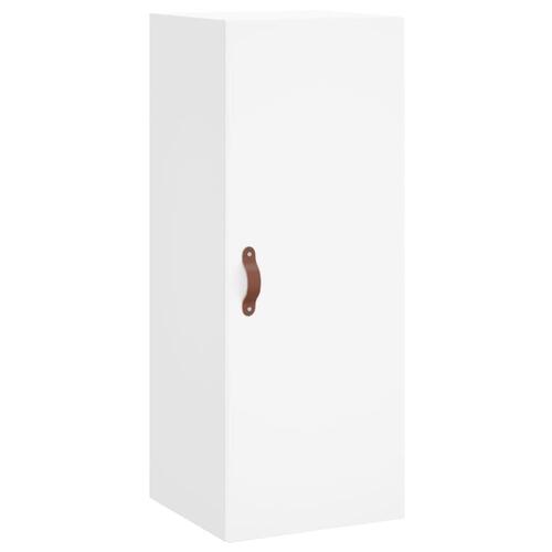 Skab 34,5x34x180 cm konstrueret træ hvid