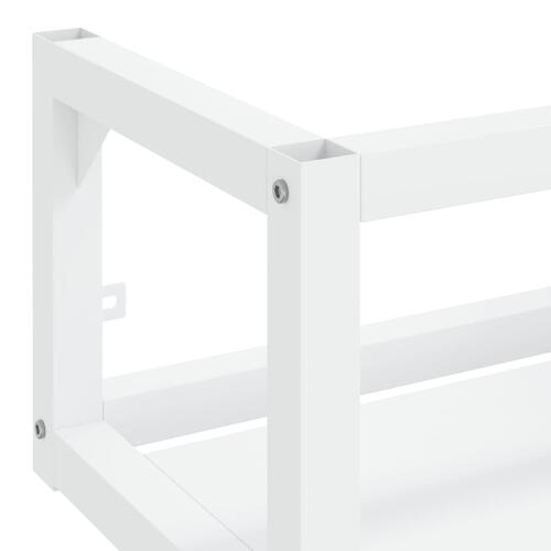 Væghængt badeværelsesmøbel til håndvask 79x38x31 cm jern hvid