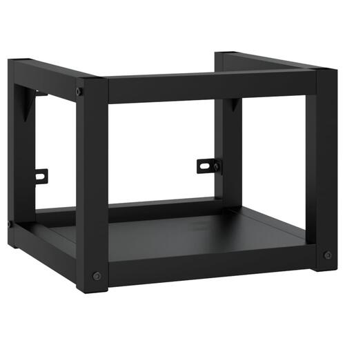 Væghængt badeværelsesmøbel til håndvask 40x38x31 cm jern sort
