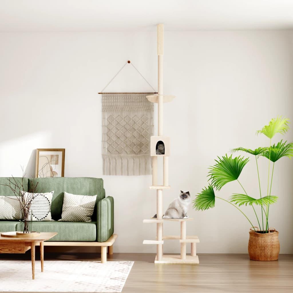 Kradsetræ fra gulv til loft 268,5-294,5 cm cremefarvet