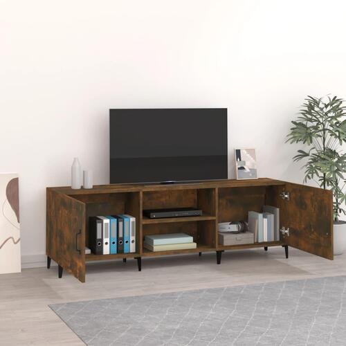 Tv-bord 150x30x50 cm konstrueret træ røget egetræsfarve