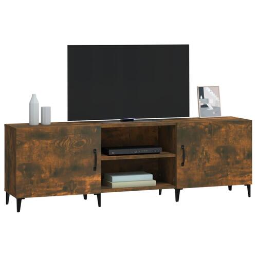 Tv-bord 150x30x50 cm konstrueret træ røget egetræsfarve