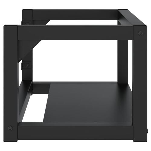 Væghængt badeværelsesmøbel til håndvask 59x38x31 cm jern sort