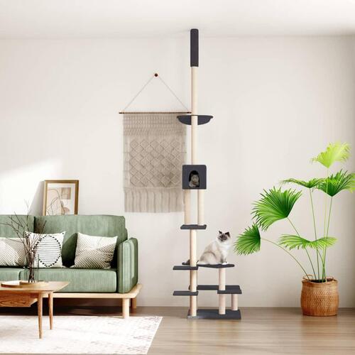 Kradsetræ fra gulv til loft 268,5-294,5 cm mørkegrå