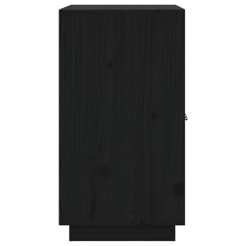 Skænk 65,5x40x75 cm massivt fyrretræ sort