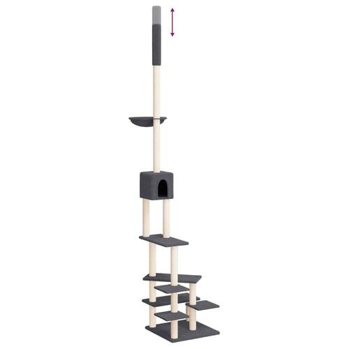 Kradsetræ fra gulv til loft 268,5-294,5 cm mørkegrå
