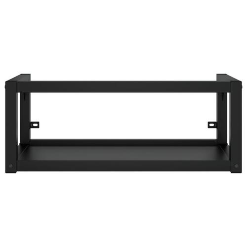 Væghængt badeværelsesmøbel til håndvask 79x38x31 cm jern sort