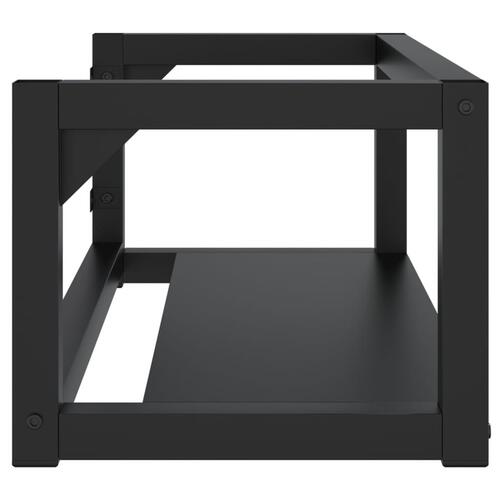 Væghængt badeværelsesmøbel til håndvask 79x38x31 cm jern sort