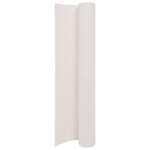 Dobbeltsidet havehegn 170 x 500 cm hvid
