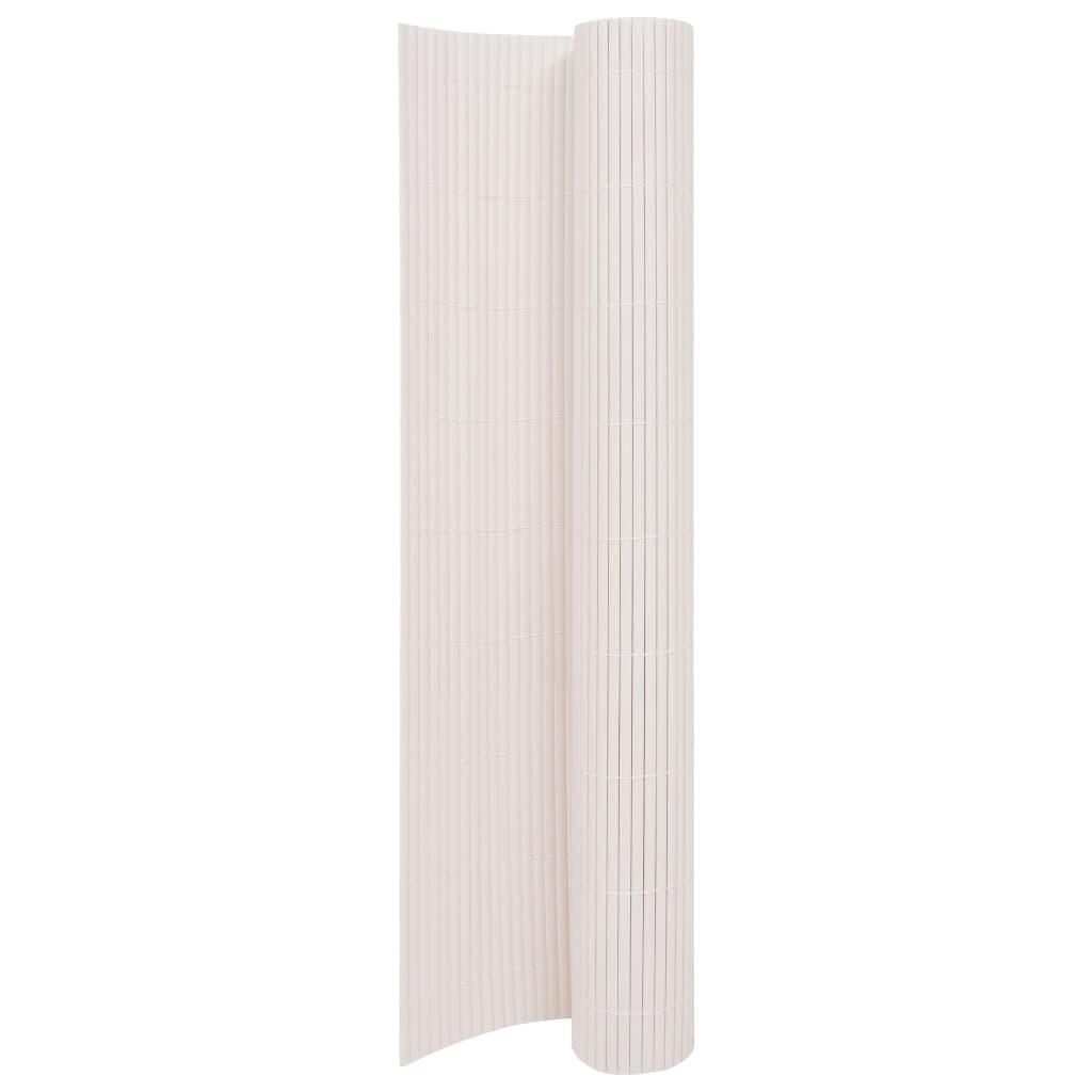 Dobbeltsidet havehegn 170 x 500 cm hvid