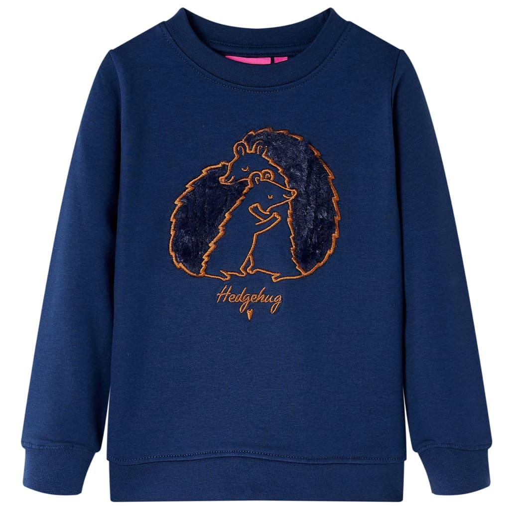 Sweatshirt til børn str. 140 marineblå billede