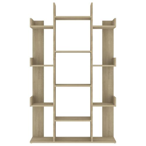 Bogreol 86x25,5x140 cm konstrueret træ sonoma-eg