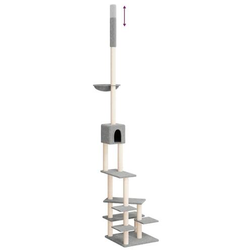 Kradsetræ fra gulv til loft 268,5-294,5 cm lysegrå