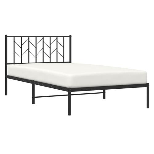 Sengeramme med sengegavl 107x203 cm metal sort