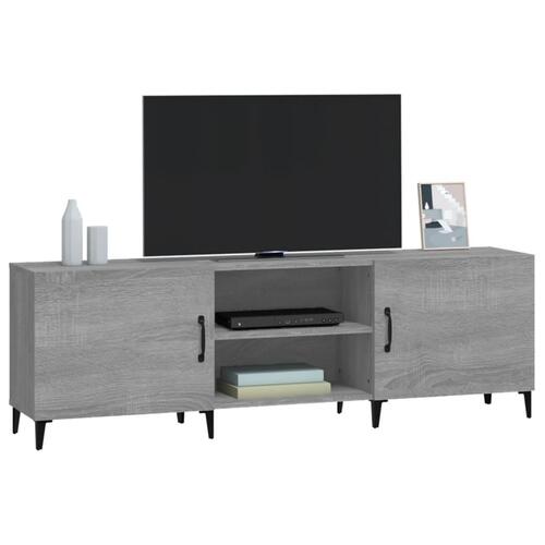 Tv-bord 150x30x50 cm konstrueret træ grå sonoma-eg