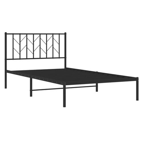 Sengeramme med sengegavl 107x203 cm metal sort