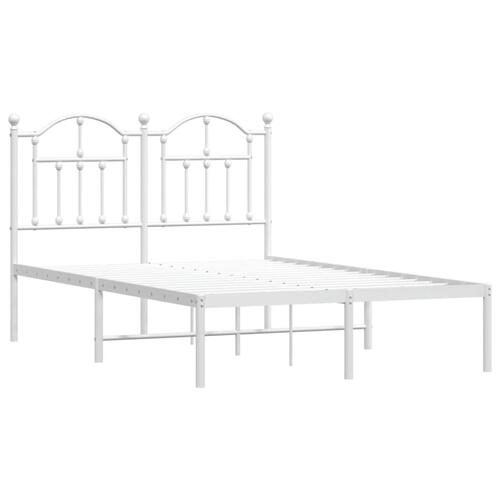 Sengeramme med sengegavl 120x200 cm metal hvid