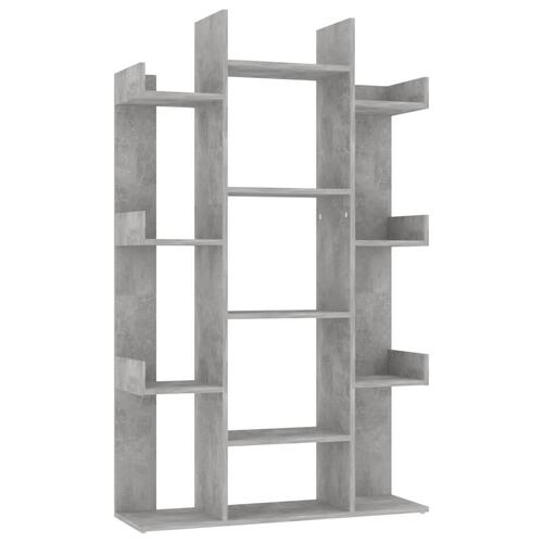 Bogreol 86x25,5x140 cm konstrueret træ betongrå