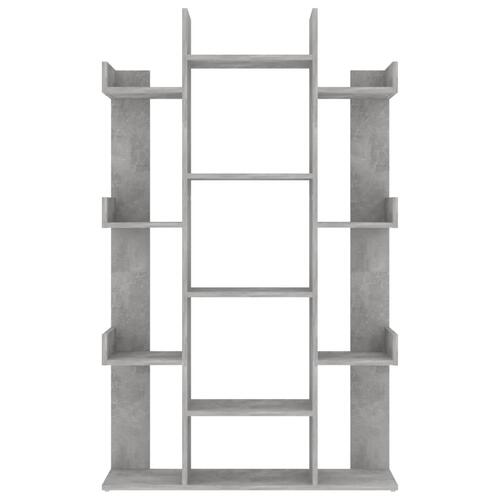 Bogreol 86x25,5x140 cm konstrueret træ betongrå