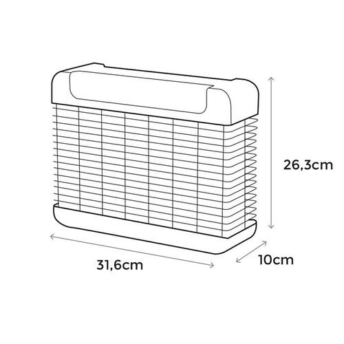 Elektrisk insektmorder EDM Professional Sort 10 W (31,6 x 10 x 26,3 cm)