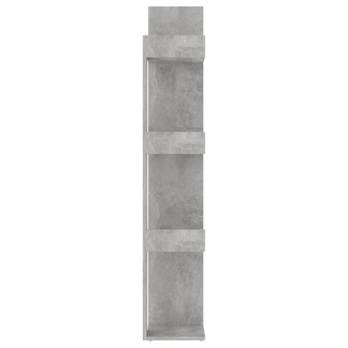 Bogreol 86x25,5x140 cm konstrueret træ betongrå