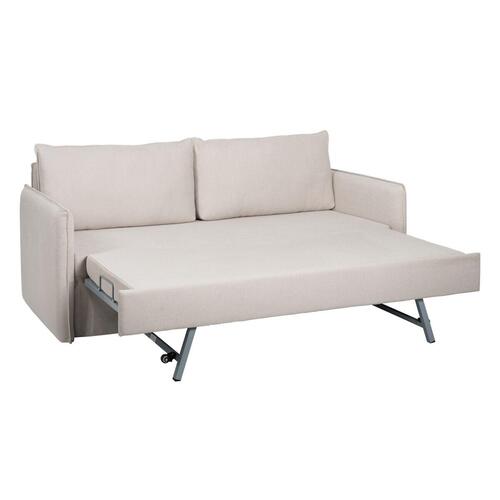 Sofa Beige Polyester Hør 210 x 93 x 95 cm