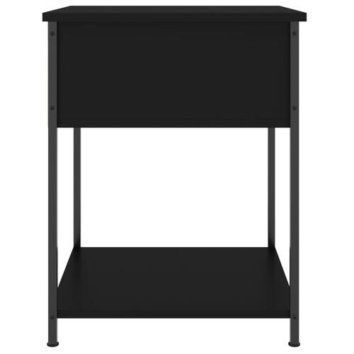 Sengebord 44x45x58 cm konstrueret træ sort