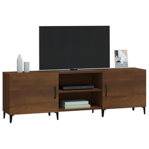 Tv-bord 150x30x50 cm konstrueret træ brun egetræsfarve