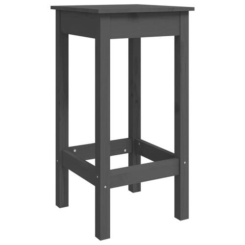 Barstole 2 stk. 40x40x78 cm massivt fyrretræ grå