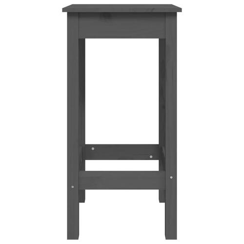 Barstole 2 stk. 40x40x78 cm massivt fyrretræ grå