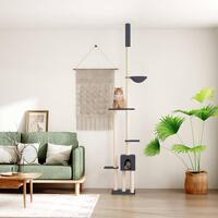 Kradsetræ fra gulv til loft 258,5-284,5 cm mørkegrå