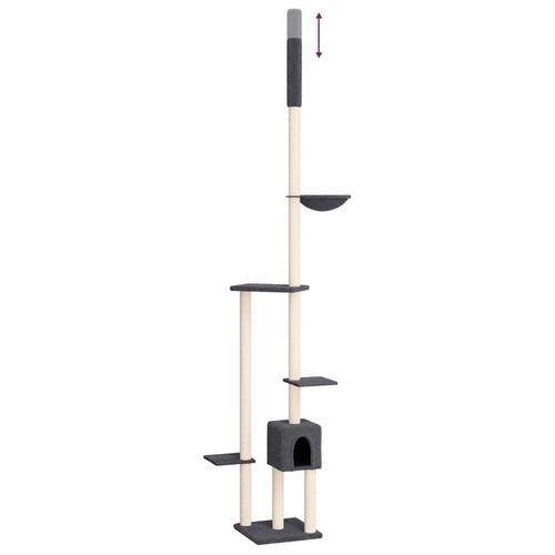 Kradsetræ fra gulv til loft 258,5-284,5 cm mørkegrå