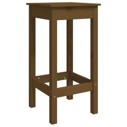 Barstole 2 stk. 40x40x78 cm massivt fyrretræ gyldenbrun