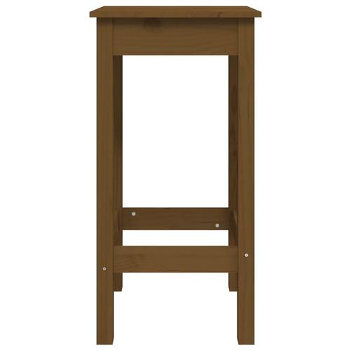 Barstole 2 stk. 40x40x78 cm massivt fyrretræ gyldenbrun