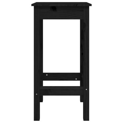 Barstole 2 stk. 40x40x78 cm massivt fyrretræ sort