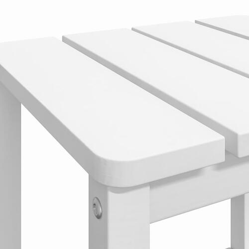 Adirondack-havebord 38x38x46 HDPE hvid