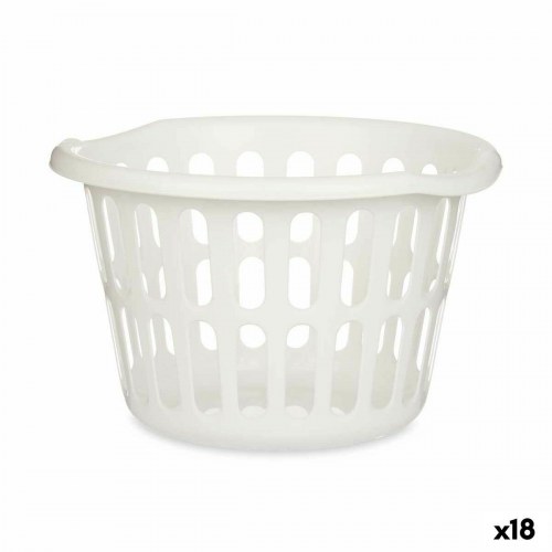 Kipit kurv - hvid opbevaringskurv i polypropylen 27 l (18 stk.)