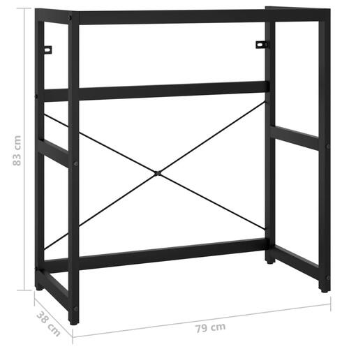 Badeværelsesmøbel til håndvask 79x38x83 cm jern sort