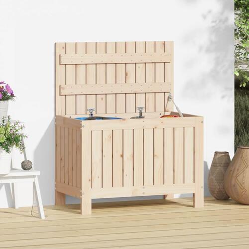 Opbevaringskasse til haven 76x42,5x54 cm massivt fyrretræ