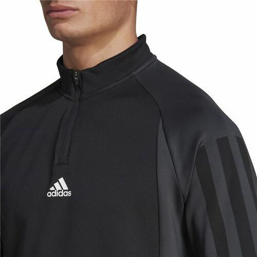 Langærmet T-shirt til Mænd Adidas 1/4-Zip Sort L