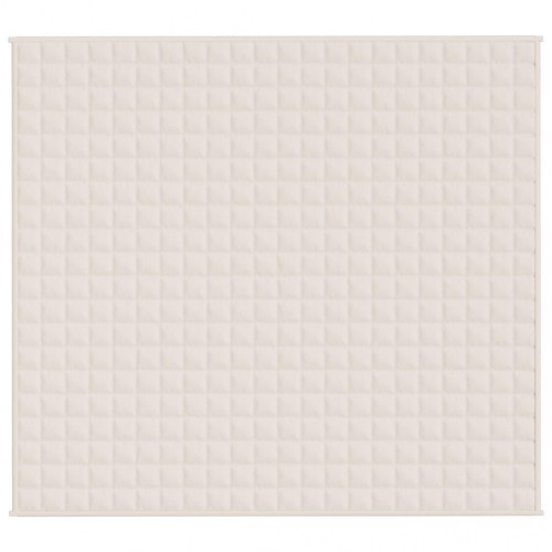Tyngdetæppe i bomuld 200×220 cm - 9 kg, lys creme