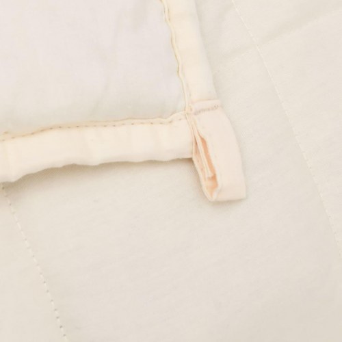 Tyngdetæppe i bomuld 200×220 cm - 9 kg, lys creme