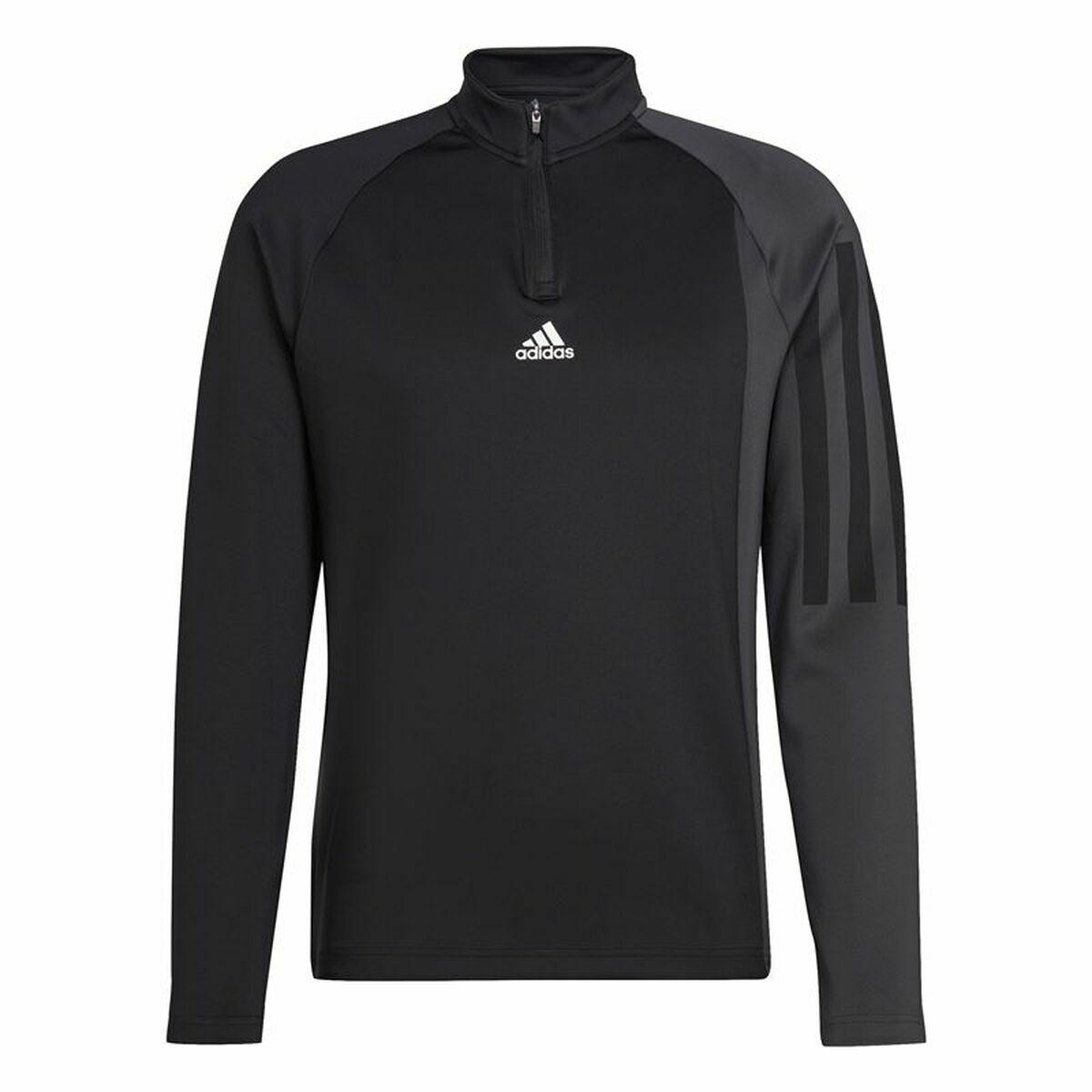 Langærmet T-shirt til Mænd Adidas 1/4-Zip Sort M