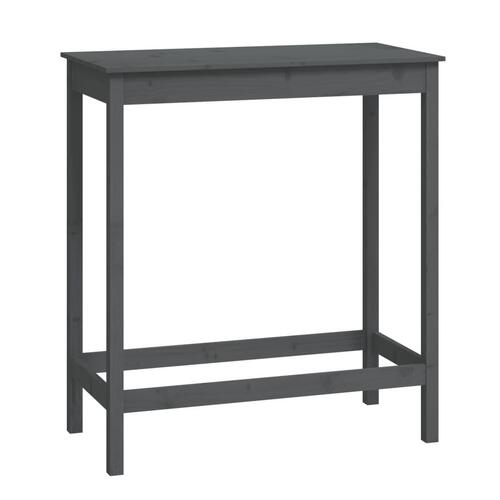 Barbord 100x50x110 cm massivt fyrretræ grå