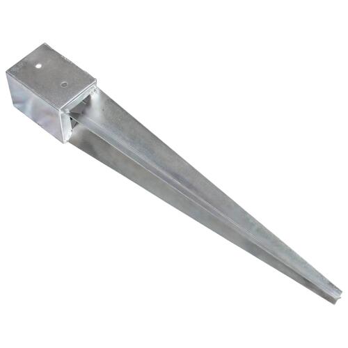 Jordpløkker 6 stk. 10 x 10 x 76 cm galvaniseret stål sølvfarvet