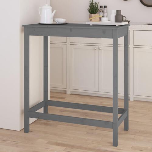 Barbord 100x50x110 cm massivt fyrretræ grå