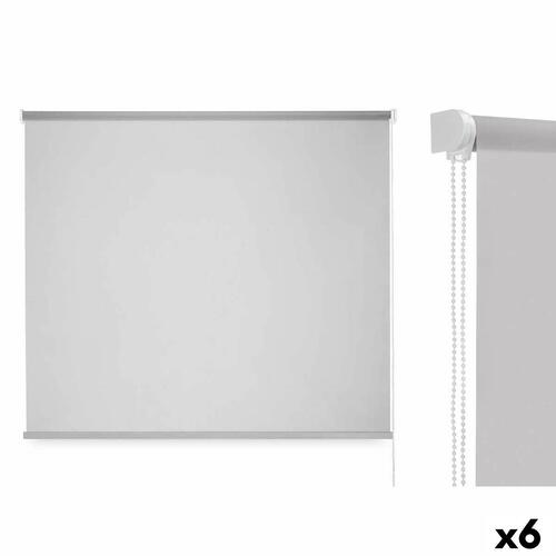 Rullegardiner 180 x 180 cm Grå Klæde Plastik (6 enheder)