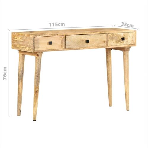Konsolbord 115x35x76 cm massivt mangotræ