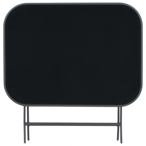 Foldbart havebord 100 x 75 x 72 cm glas og stål grå