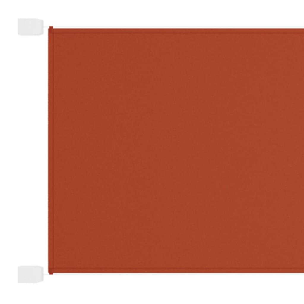 Lodret markise 180x800 cm oxfordstof terrakottafarvet